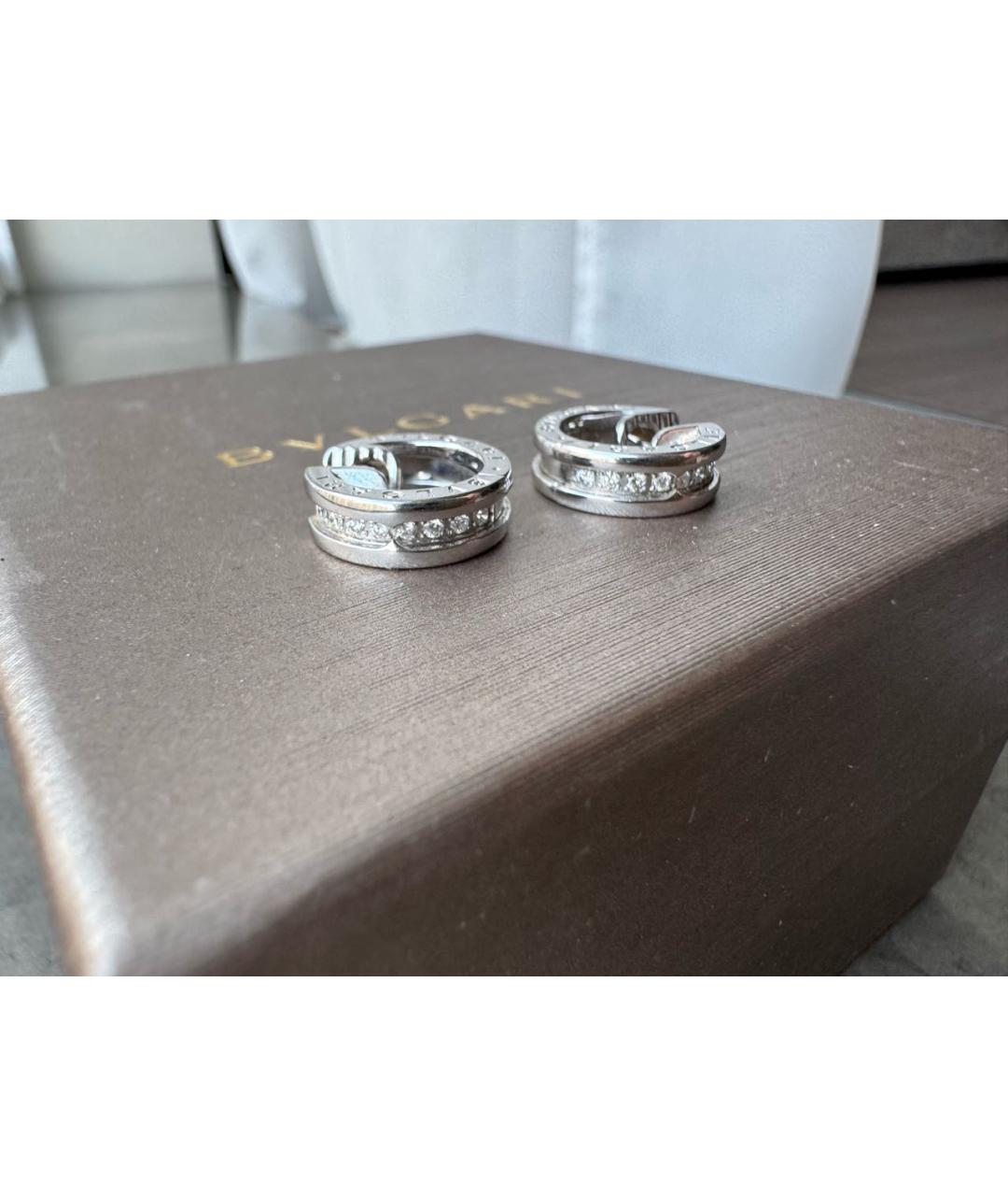 BVLGARI Белые серьги из белого золота, фото 6