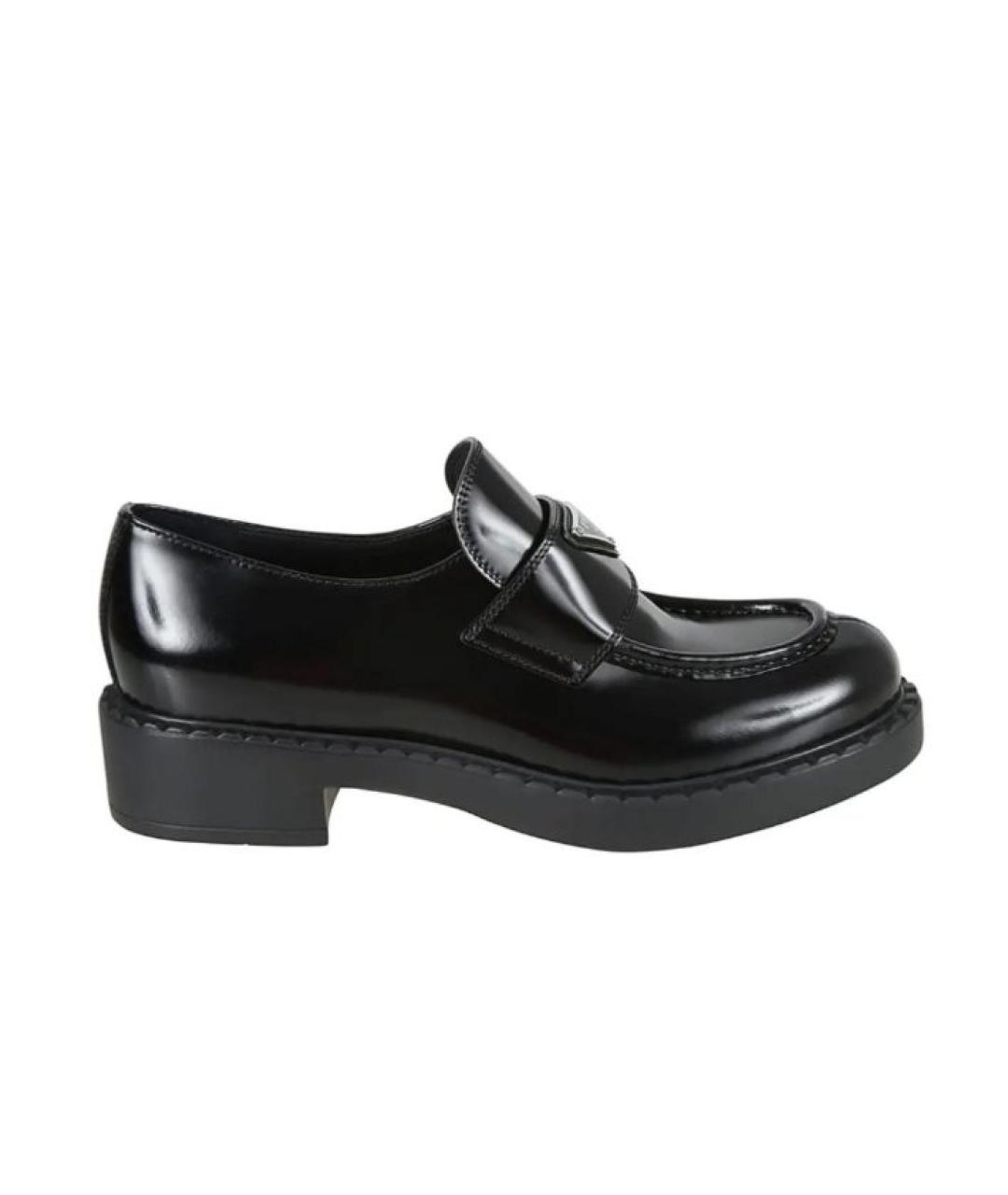 PRADA Черные кожаные лоферы, фото 1