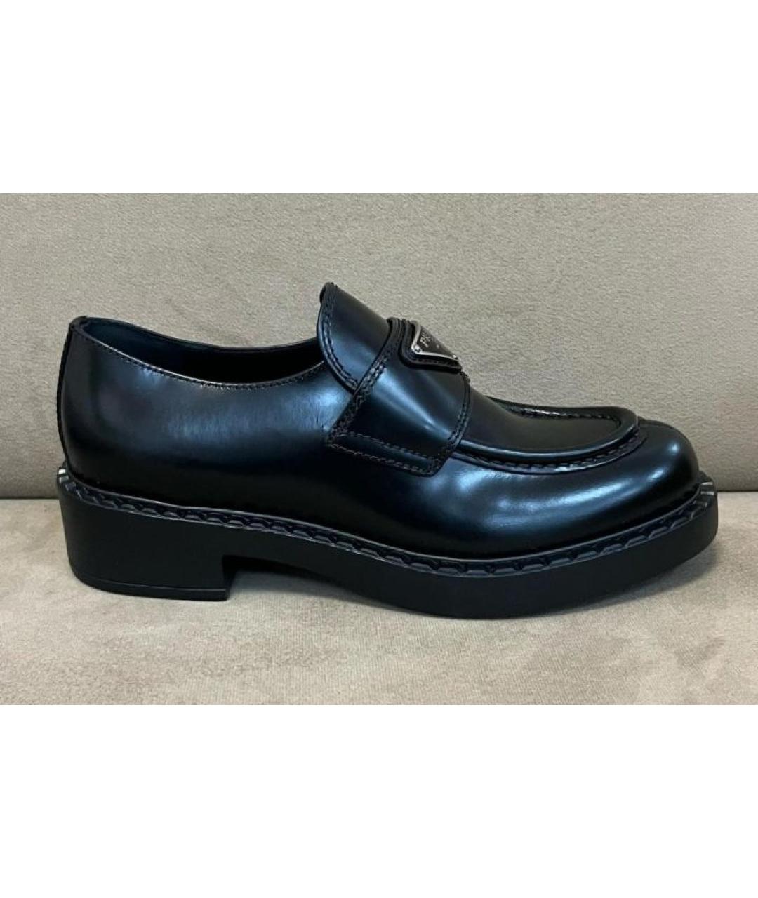 PRADA Черные кожаные лоферы, фото 5