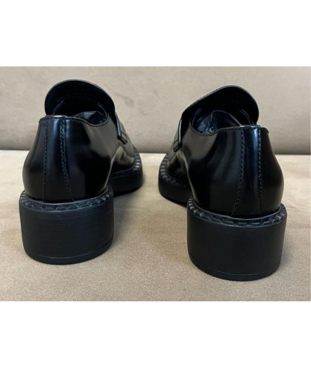 PRADA Черные кожаные лоферы, фото 4