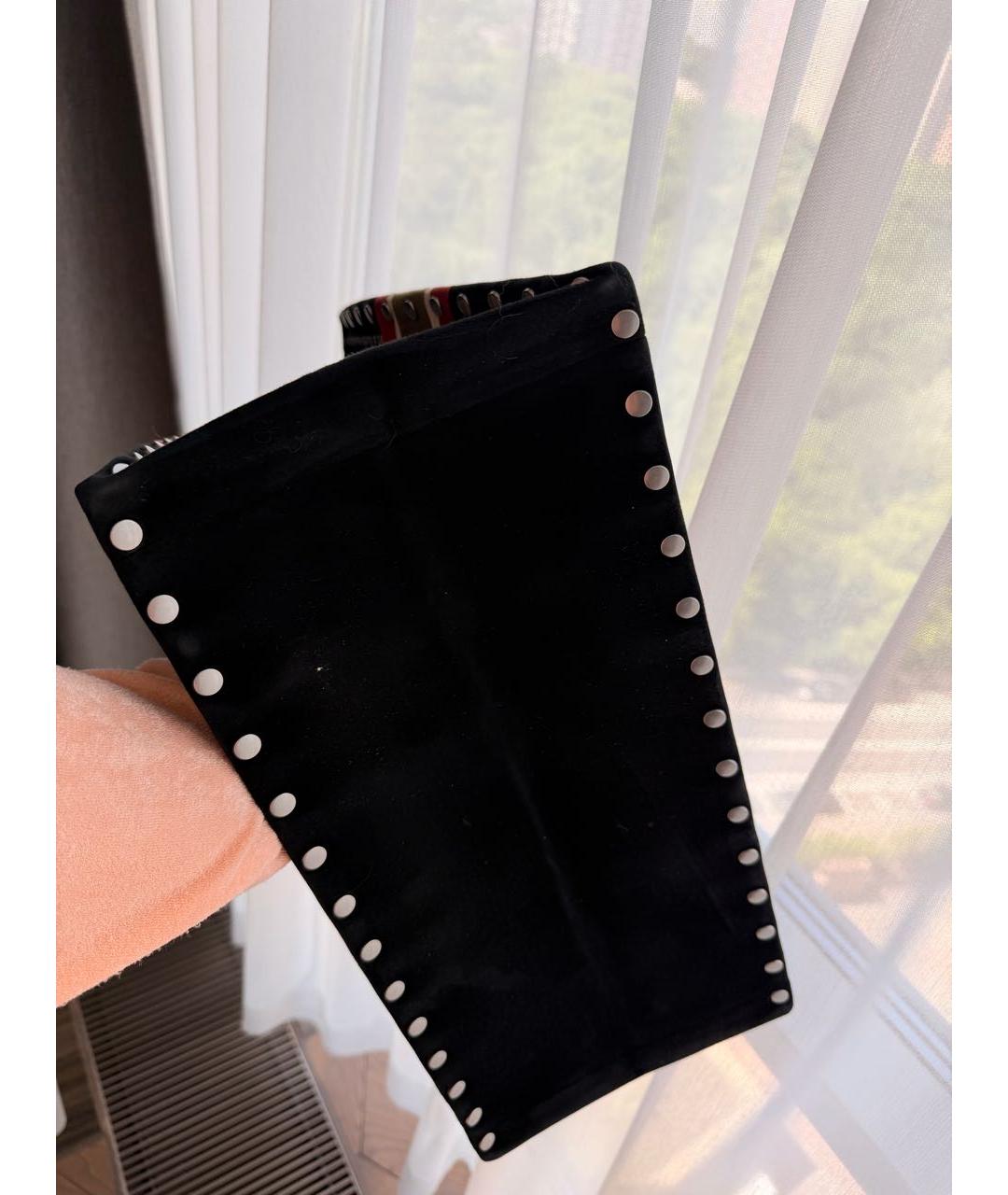 CHRISTIAN DIOR Черная бархатная сумка тоут, фото 5