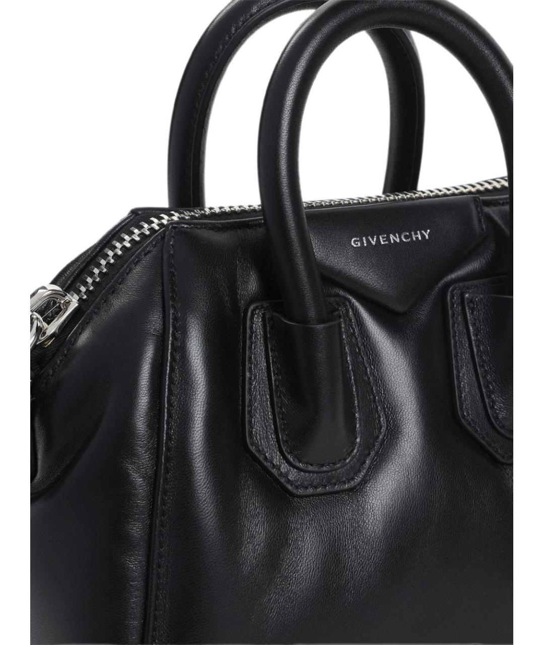 GIVENCHY Черная кожаная сумка тоут, фото 2