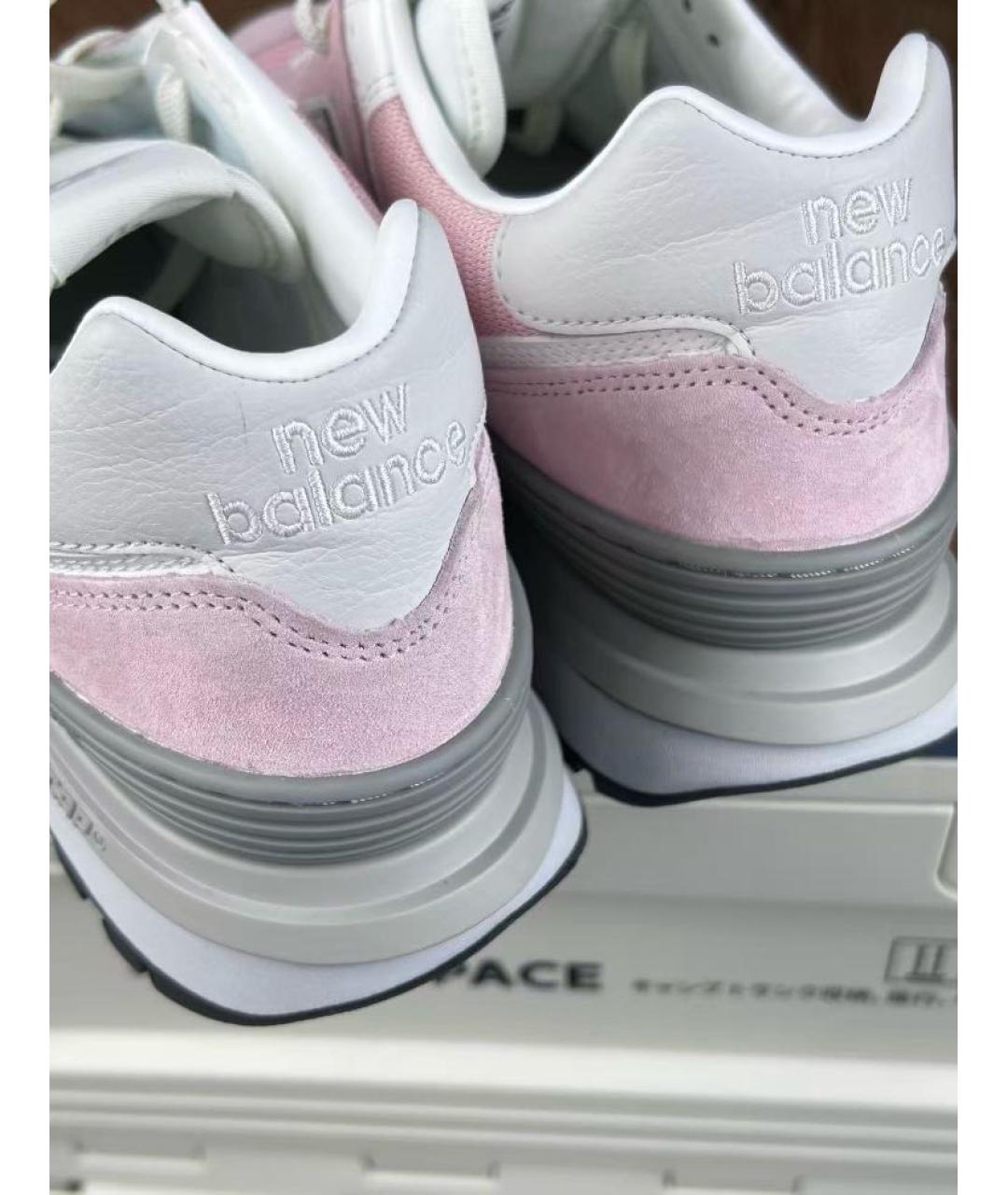 NEW BALANCE Розовые замшевые кроссовки, фото 5