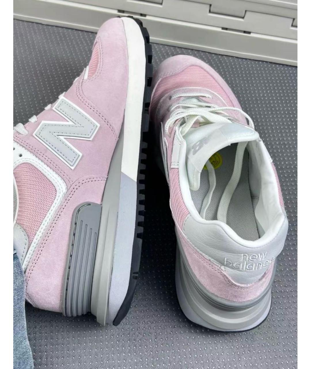 NEW BALANCE Розовые замшевые кроссовки, фото 8