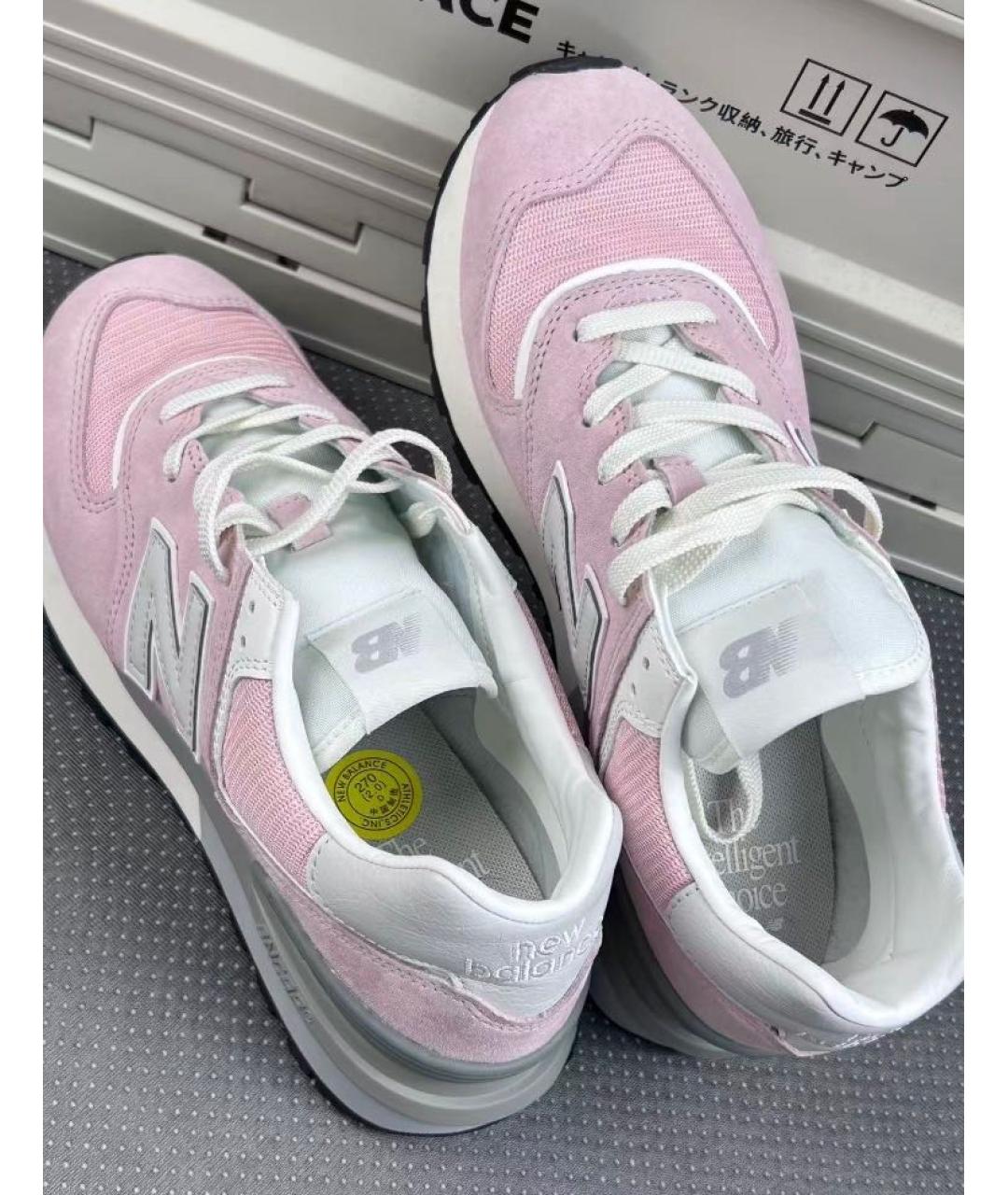 NEW BALANCE Розовые замшевые кроссовки, фото 6