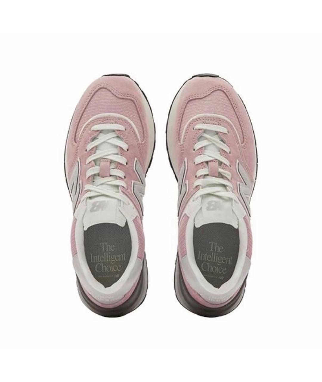 NEW BALANCE Розовые замшевые кроссовки, фото 3