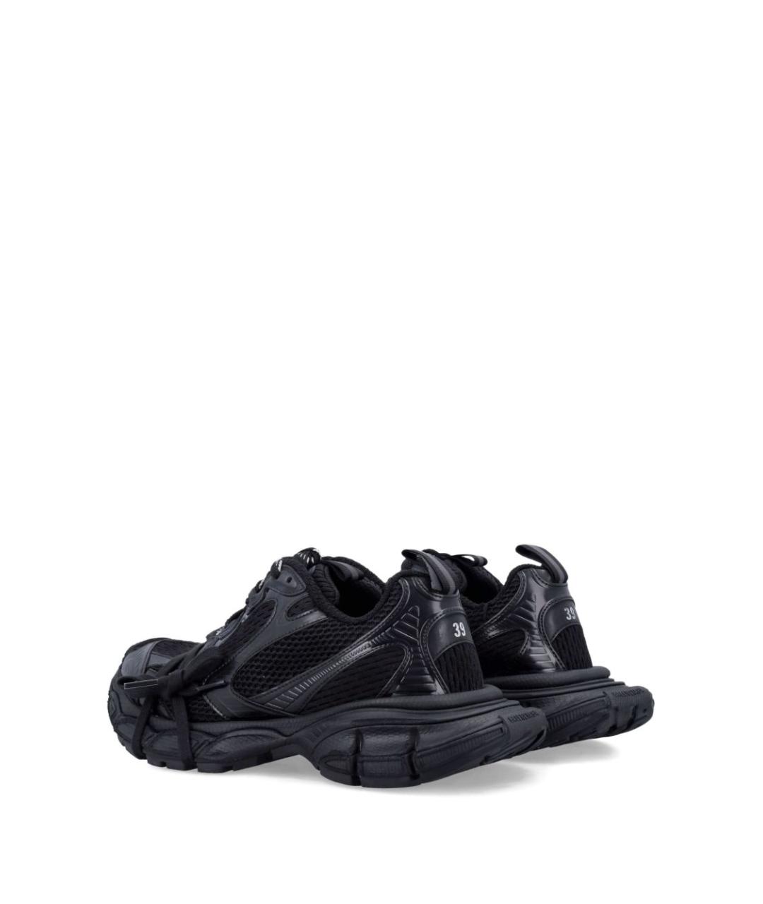 BALENCIAGA Черные текстильные низкие кроссовки / кеды, фото 4