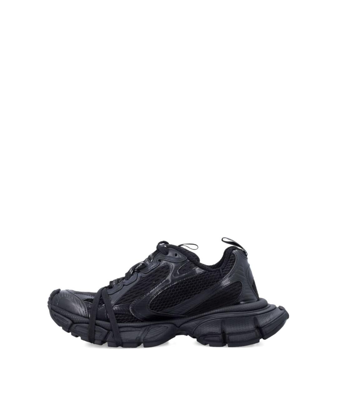 BALENCIAGA Черные текстильные низкие кроссовки / кеды, фото 3