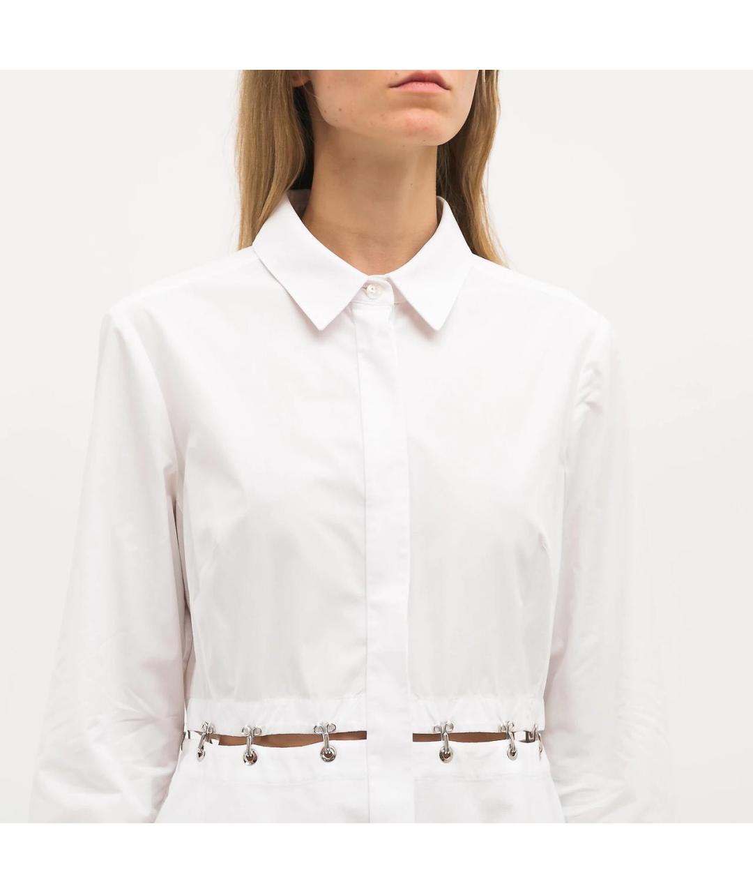 ALEXANDER WANG Белое хлопковое повседневное платье, фото 4