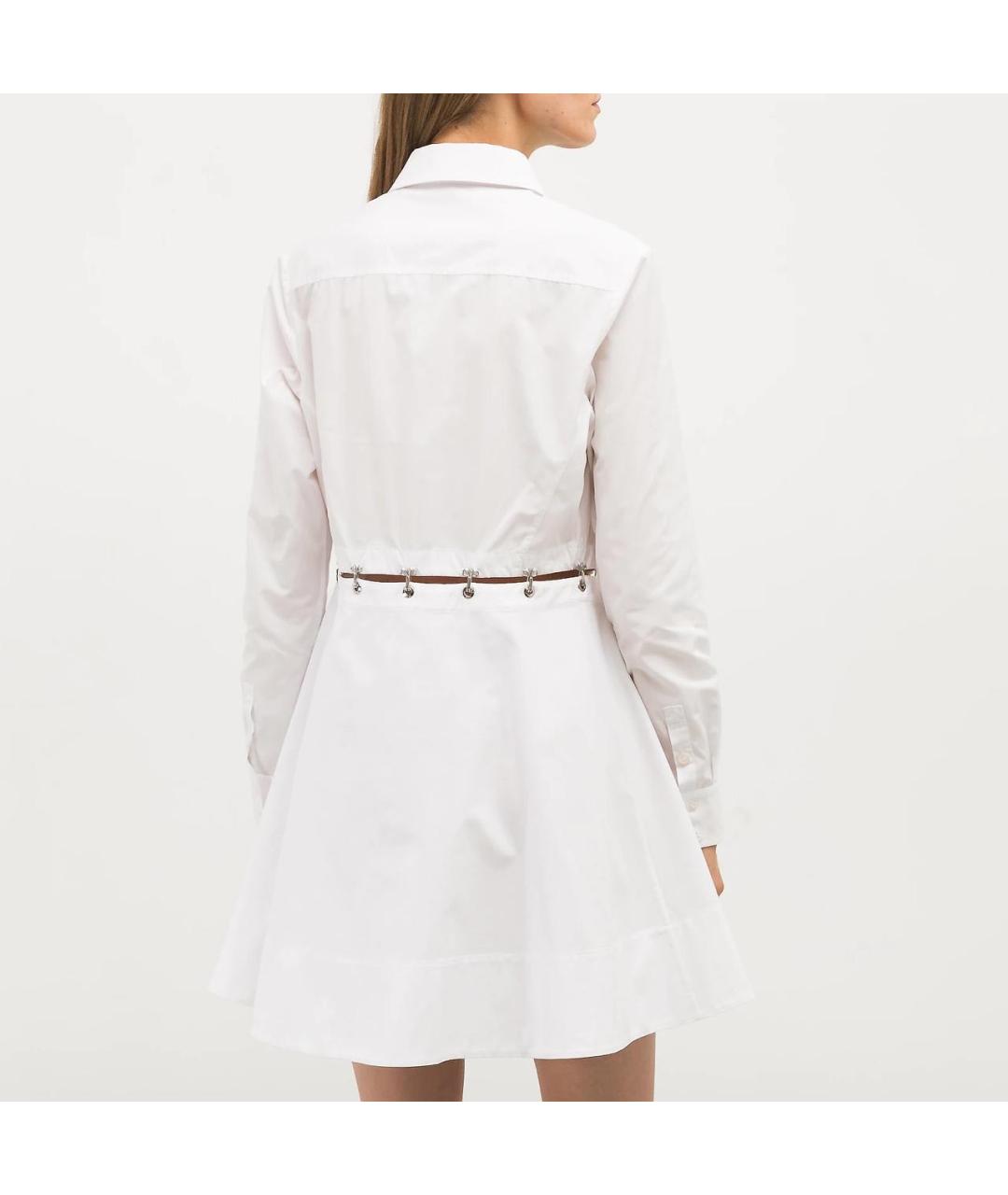 ALEXANDER WANG Белое хлопковое повседневное платье, фото 3