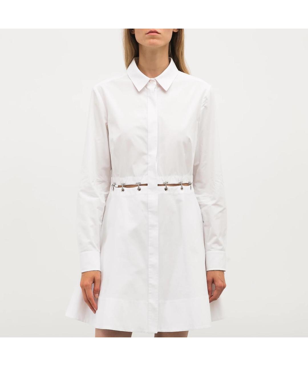 ALEXANDER WANG Белое хлопковое повседневное платье, фото 2