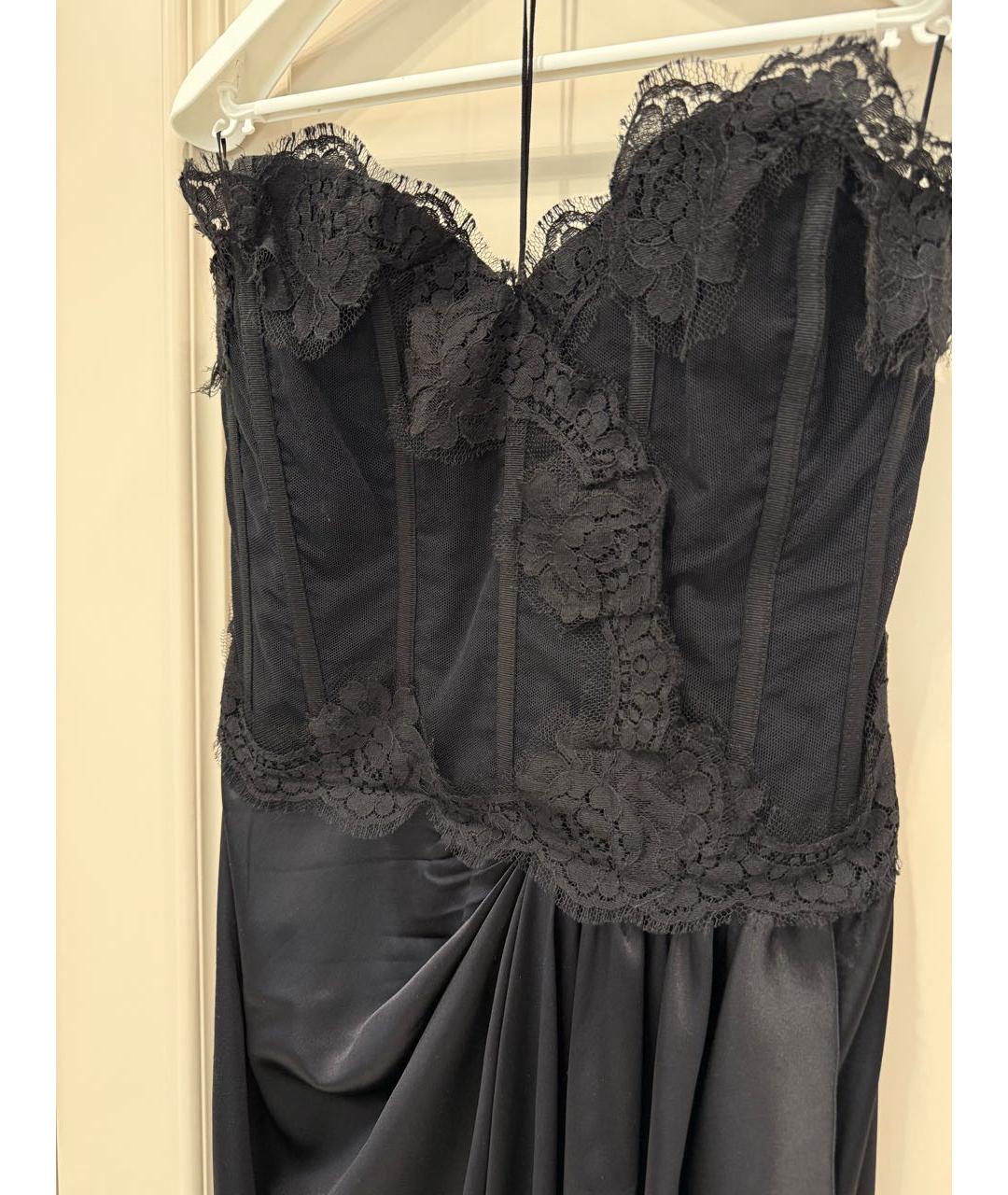 DOLCE&GABBANA Черное шелковое коктейльное платье, фото 3