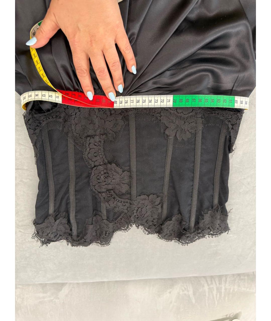 DOLCE&GABBANA Черное шелковое коктейльное платье, фото 6