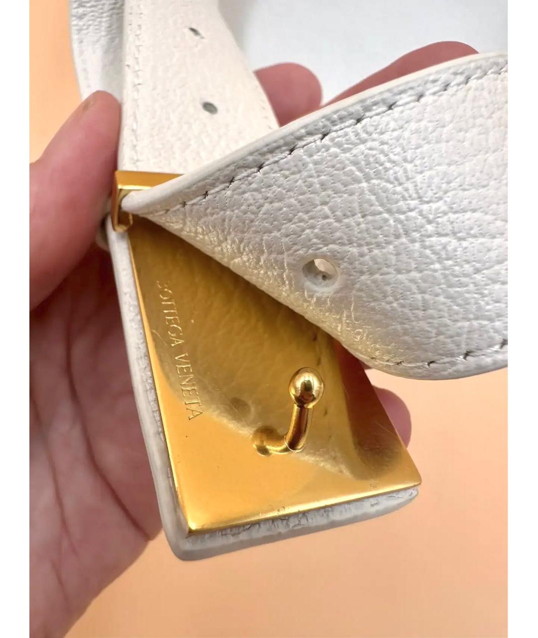 BOTTEGA VENETA Бежевая кожаная поясная сумка, фото 3