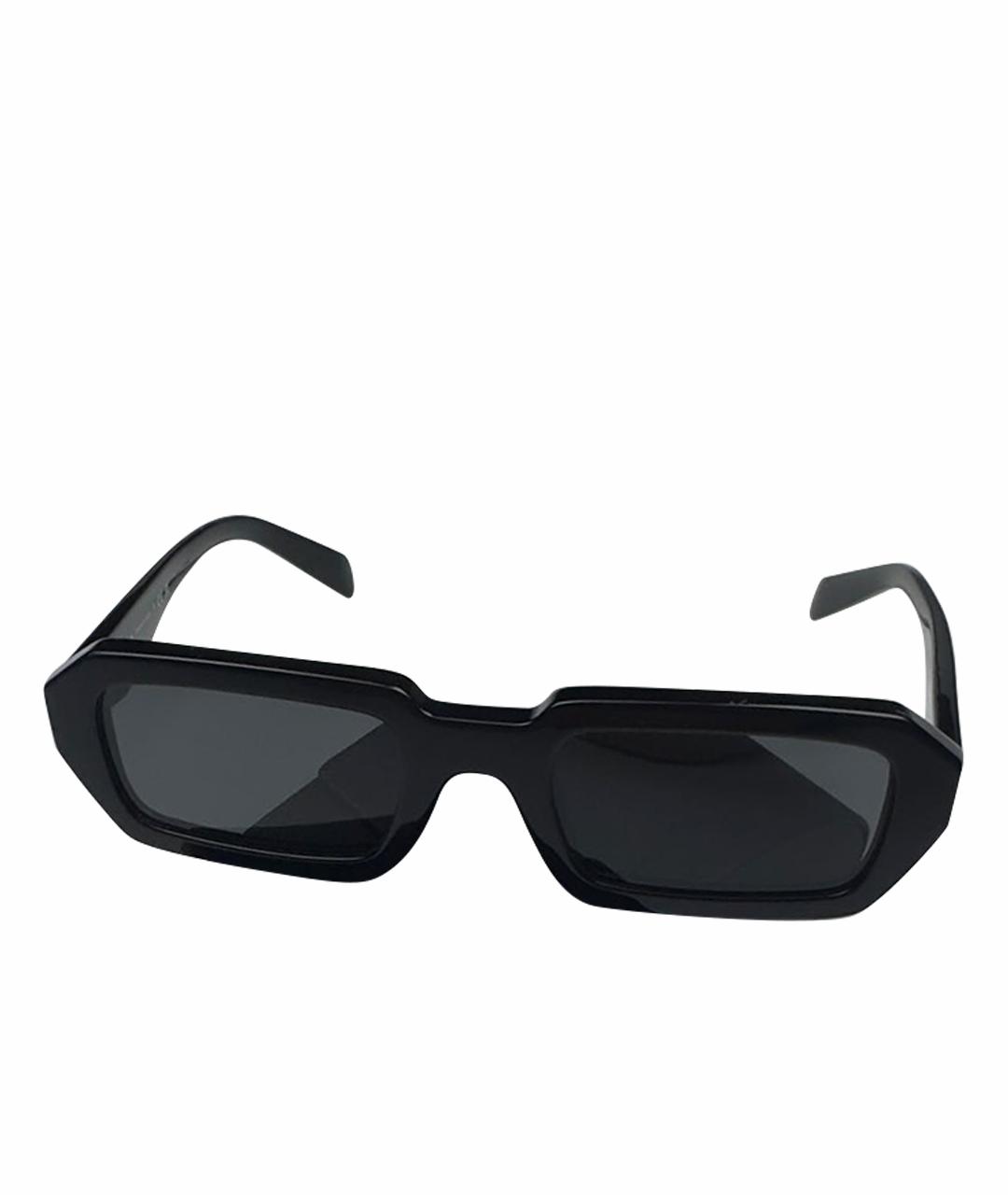 PRADA Черные пластиковые солнцезащитные очки, фото 1