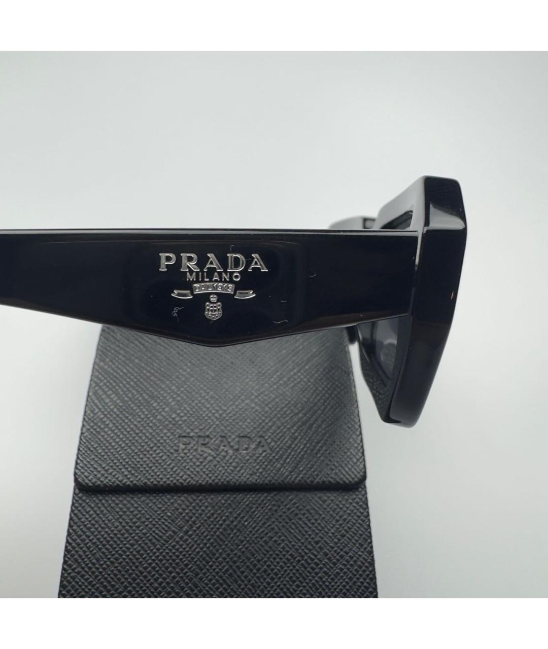 PRADA Черные пластиковые солнцезащитные очки, фото 6