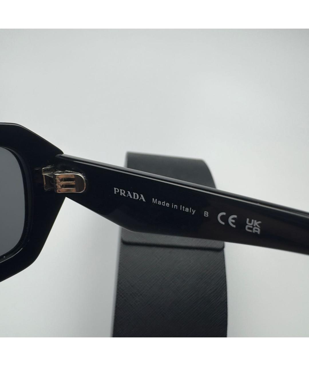 PRADA Черные пластиковые солнцезащитные очки, фото 4