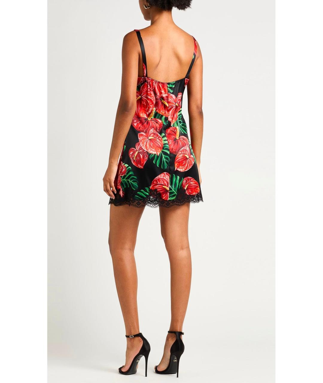 DOLCE&GABBANA Черное шелковое коктейльное платье, фото 3