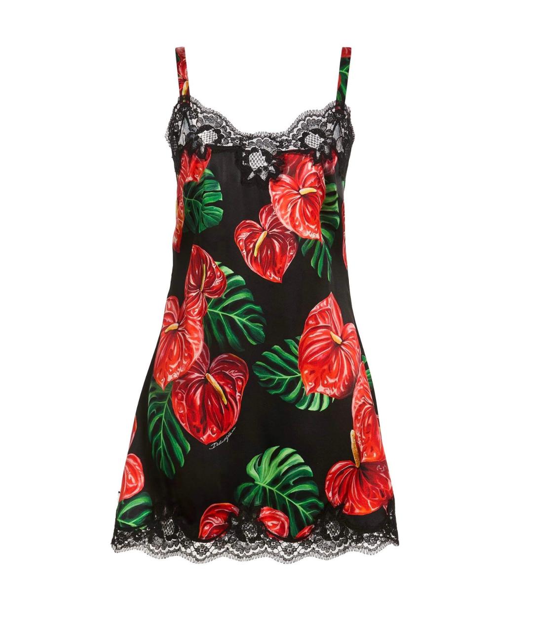 DOLCE&GABBANA Черное шелковое коктейльное платье, фото 1