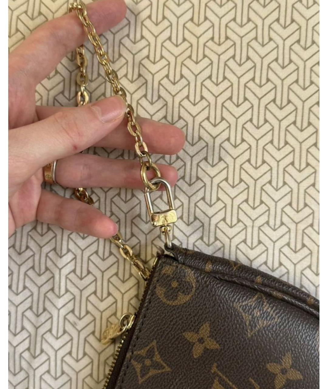 LOUIS VUITTON Коричневая сумка через плечо, фото 6