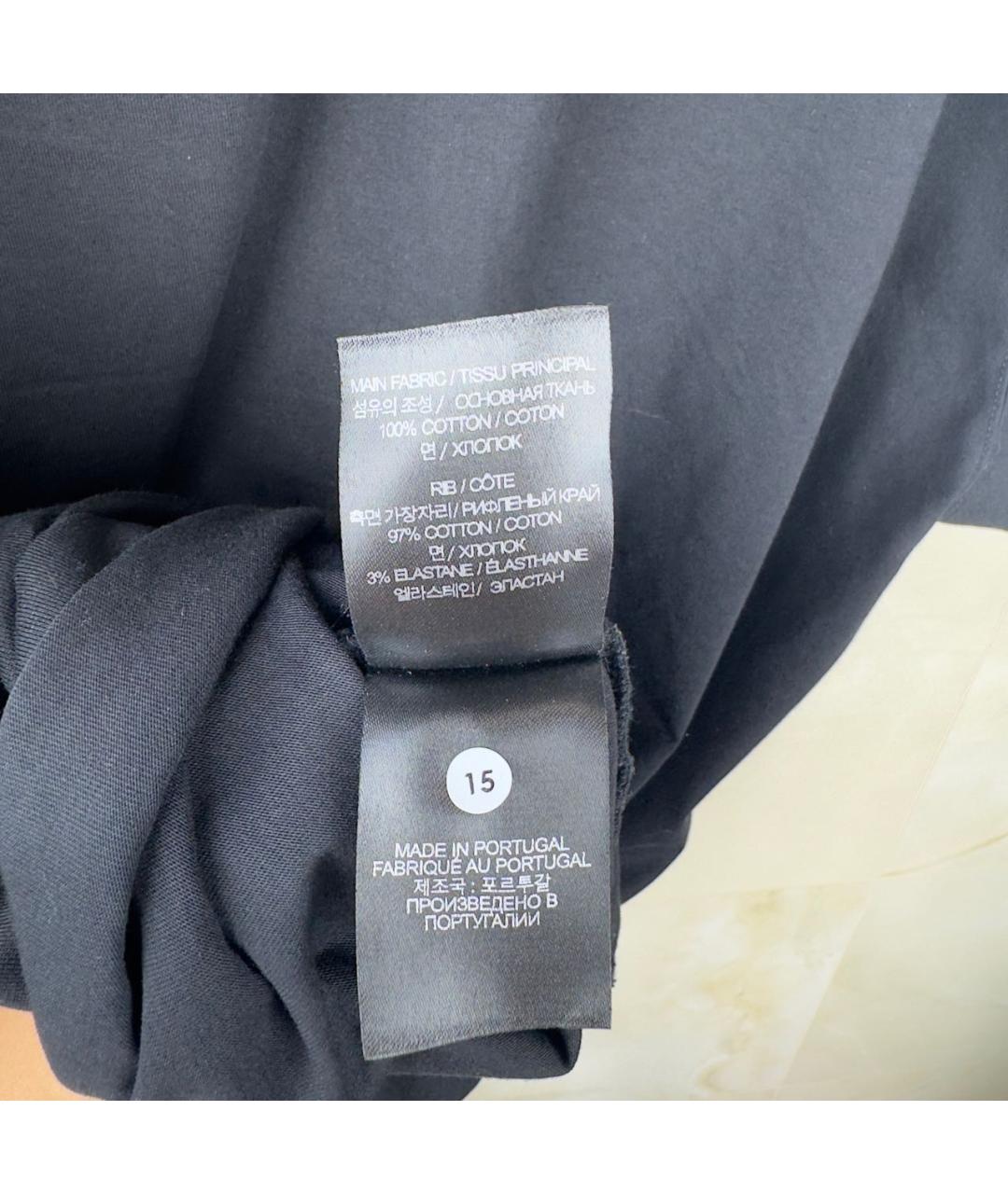 VETEMENTS Черная хлопковая футболка, фото 7