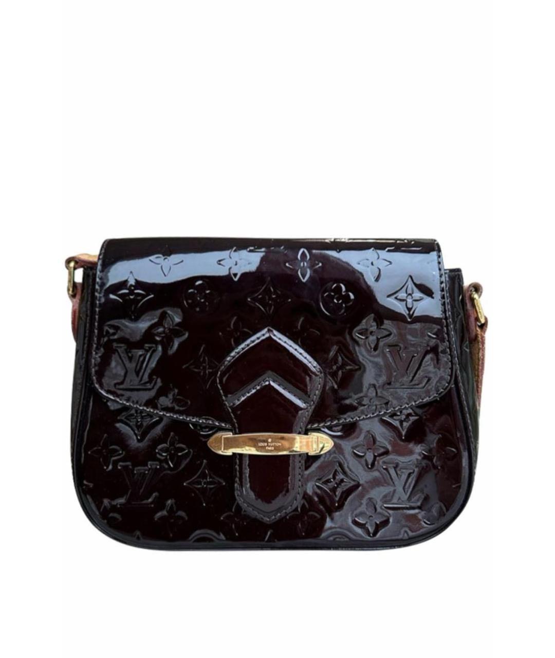 LOUIS VUITTON Бордовая сумка через плечо из лакированной кожи, фото 8