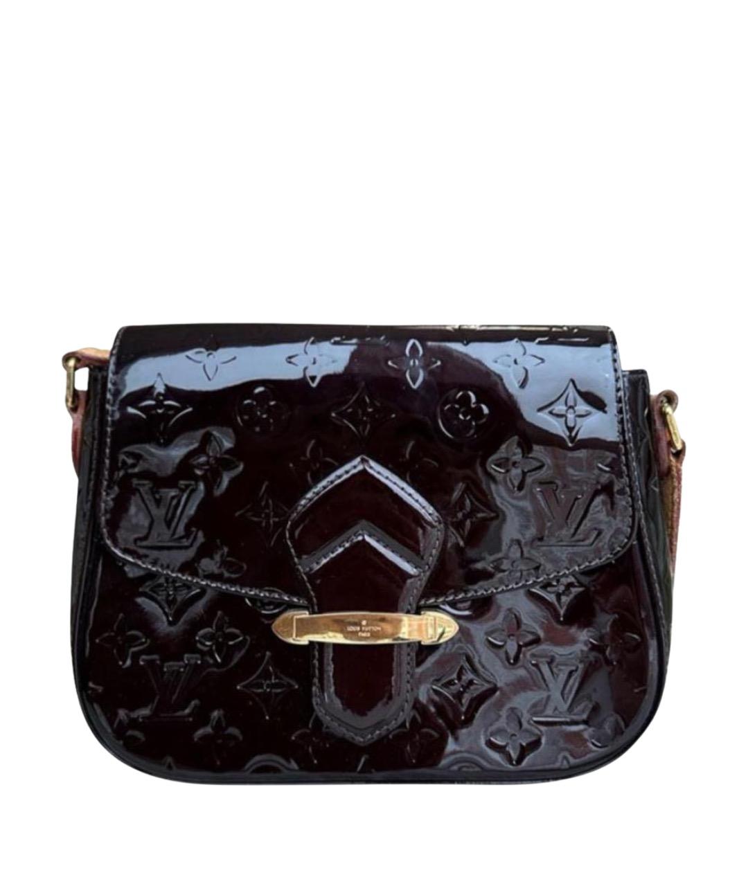 LOUIS VUITTON Бордовая сумка через плечо из лакированной кожи, фото 1