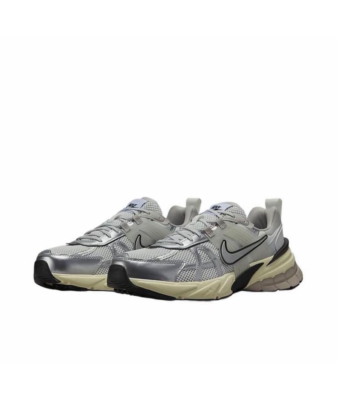 NIKE Серебряные текстильные кроссовки, фото 2