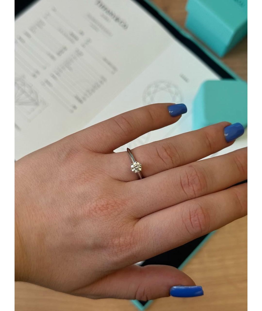 TIFFANY&CO Белое платиновое кольцо, фото 6