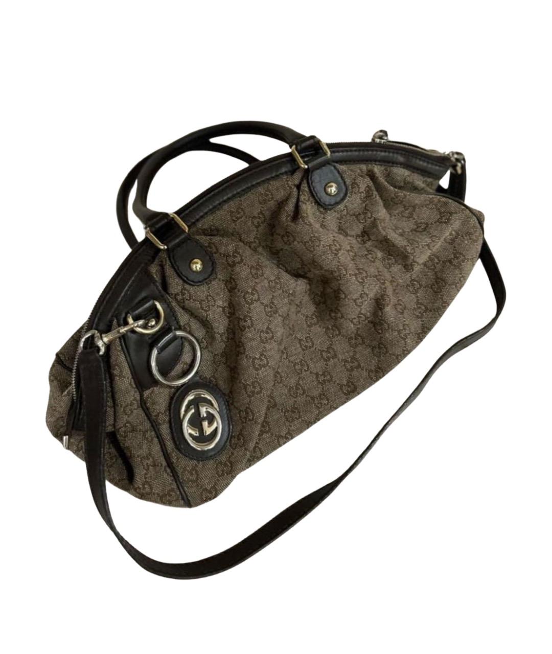 GUCCI Коричневая сумка с короткими ручками, фото 1