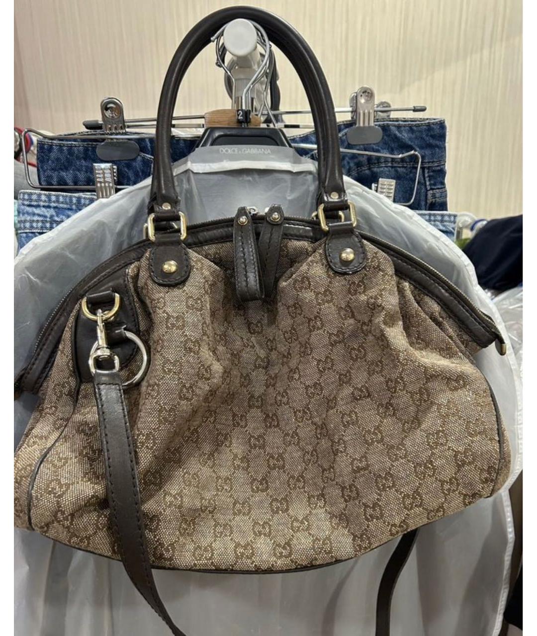 GUCCI Коричневая сумка с короткими ручками, фото 2