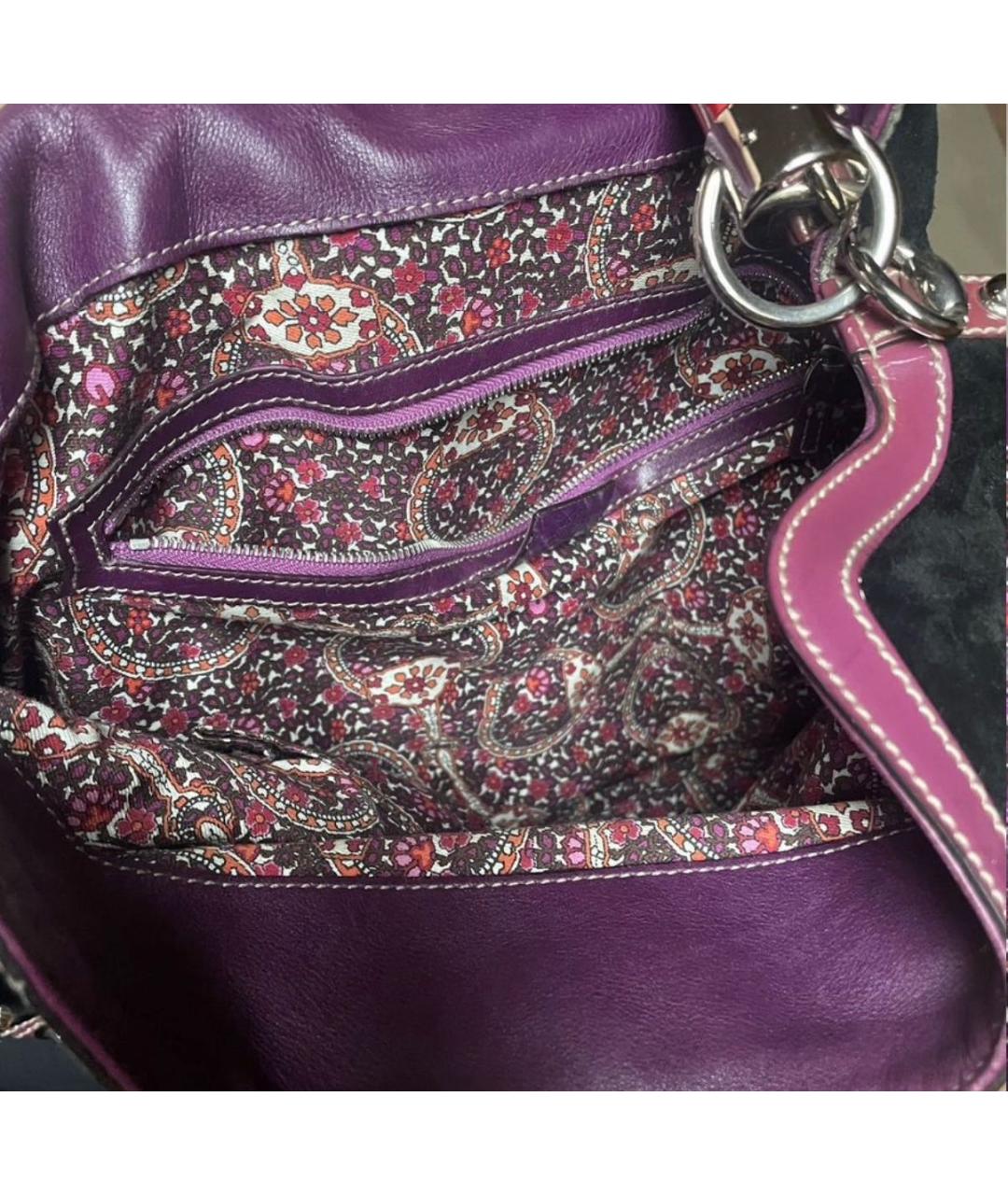 GUCCI Черная замшевая сумка с короткими ручками, фото 3