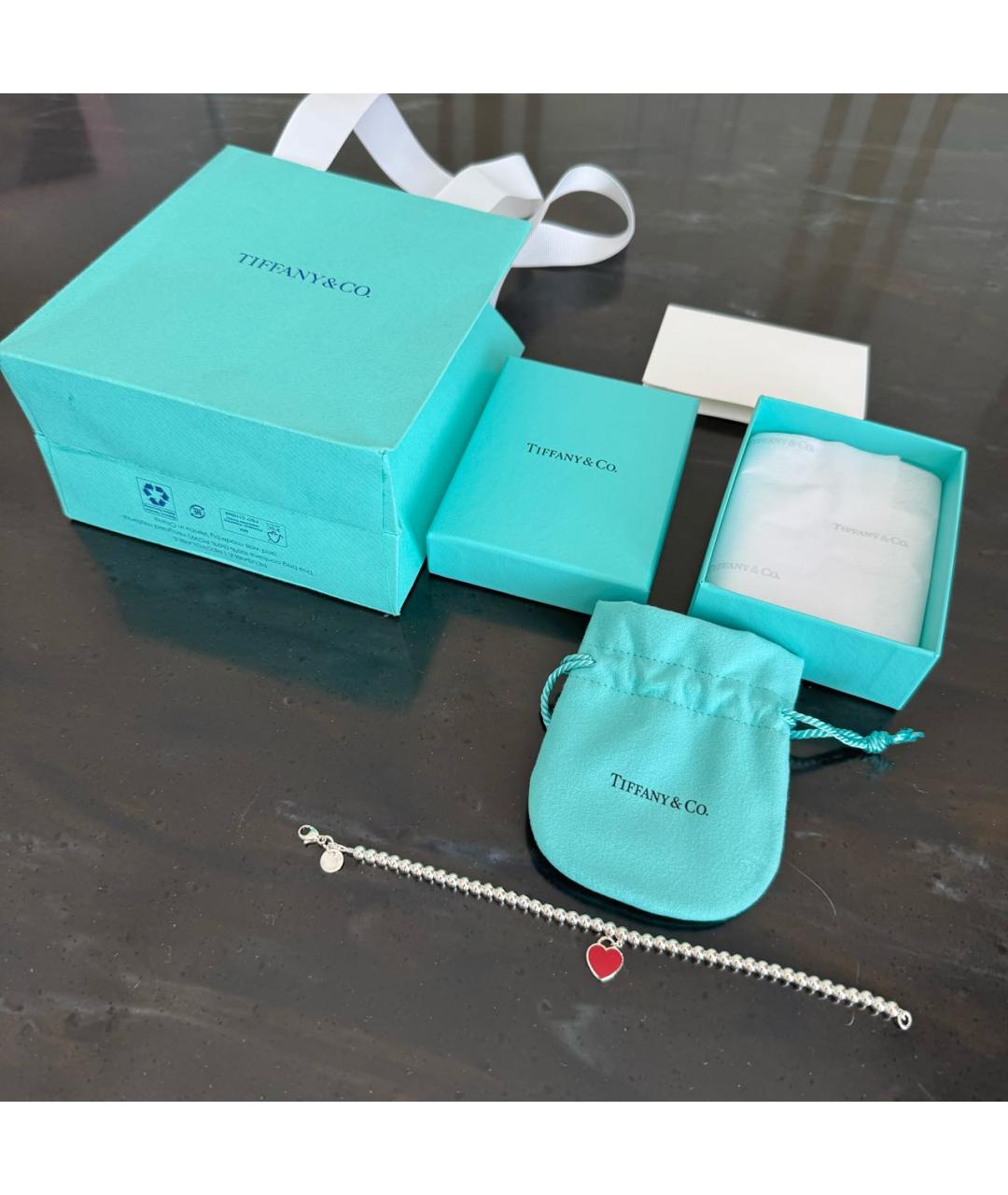 TIFFANY&CO Серебряный серебряный браслет, фото 2