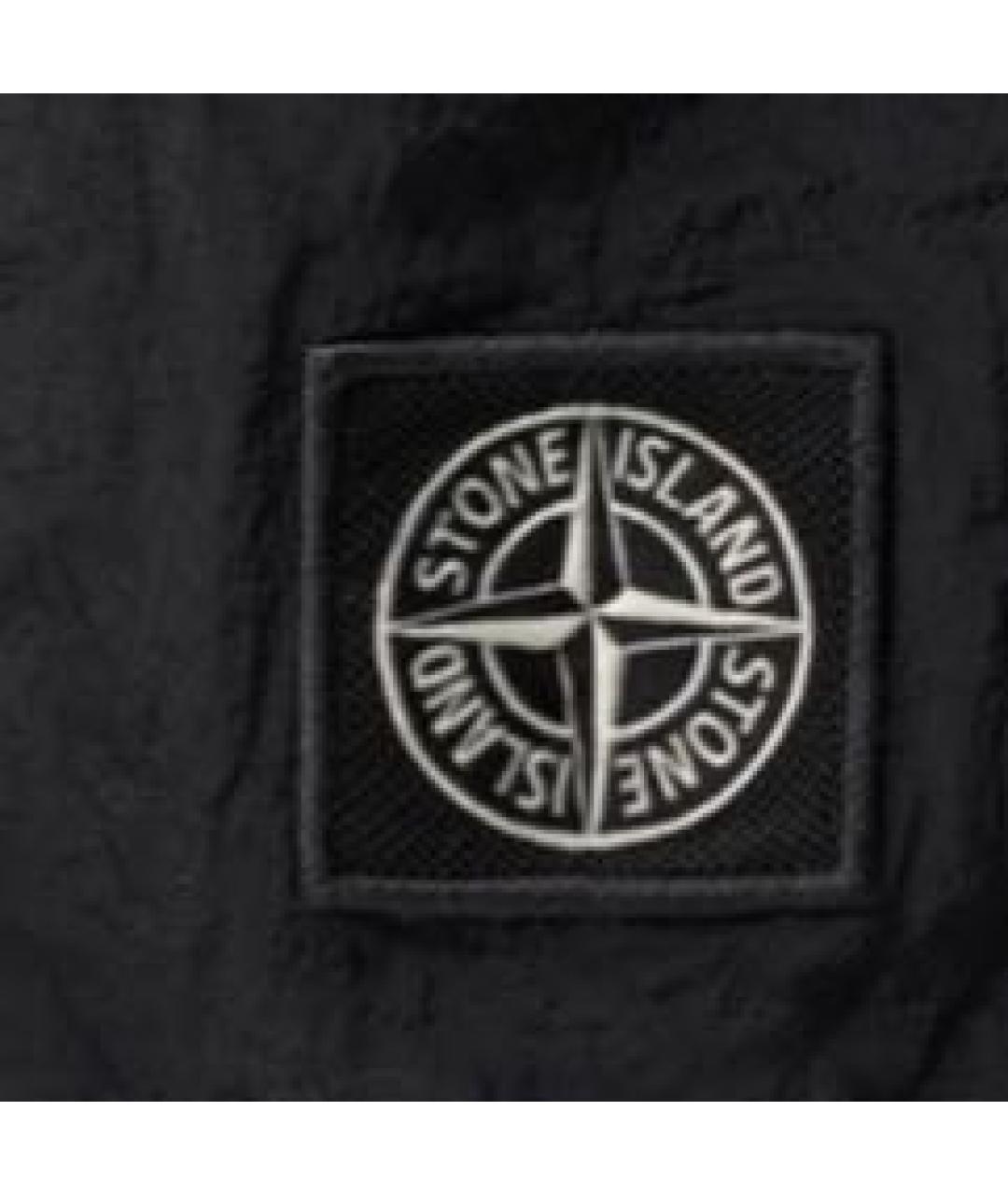STONE ISLAND Черные полиамидовые шорты, фото 4