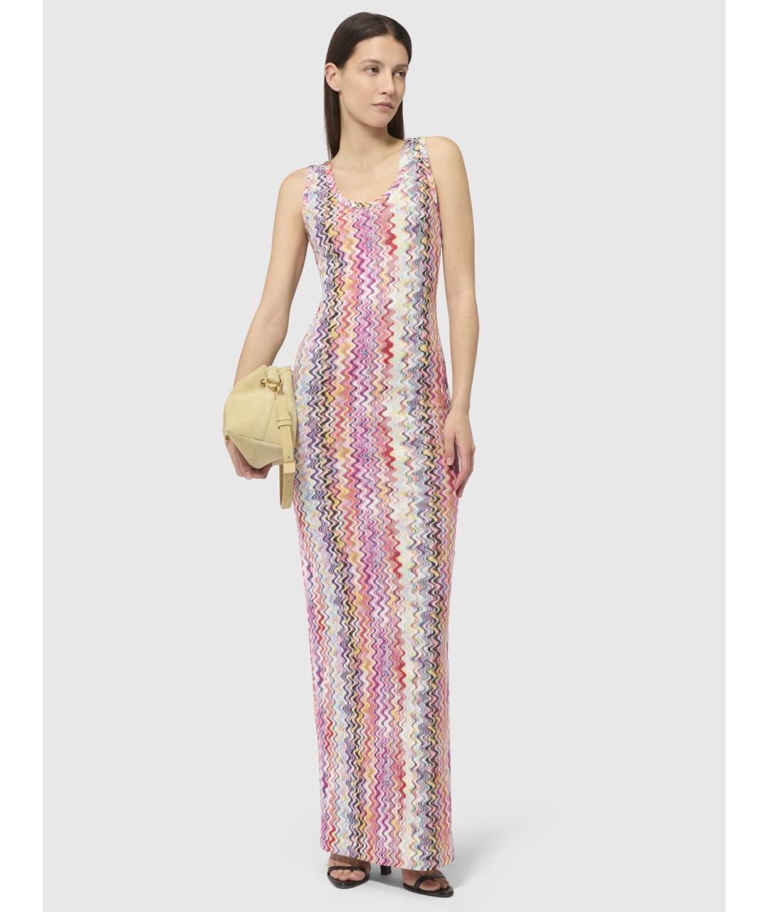MISSONI Розовое хлопковое коктейльное платье, фото 2