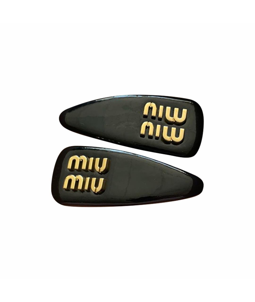 MIU MIU Черная заколка, фото 1