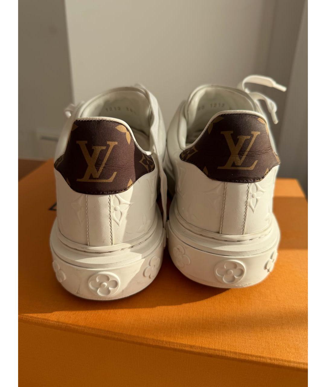 LOUIS VUITTON Белые кожаные кроссовки, фото 4