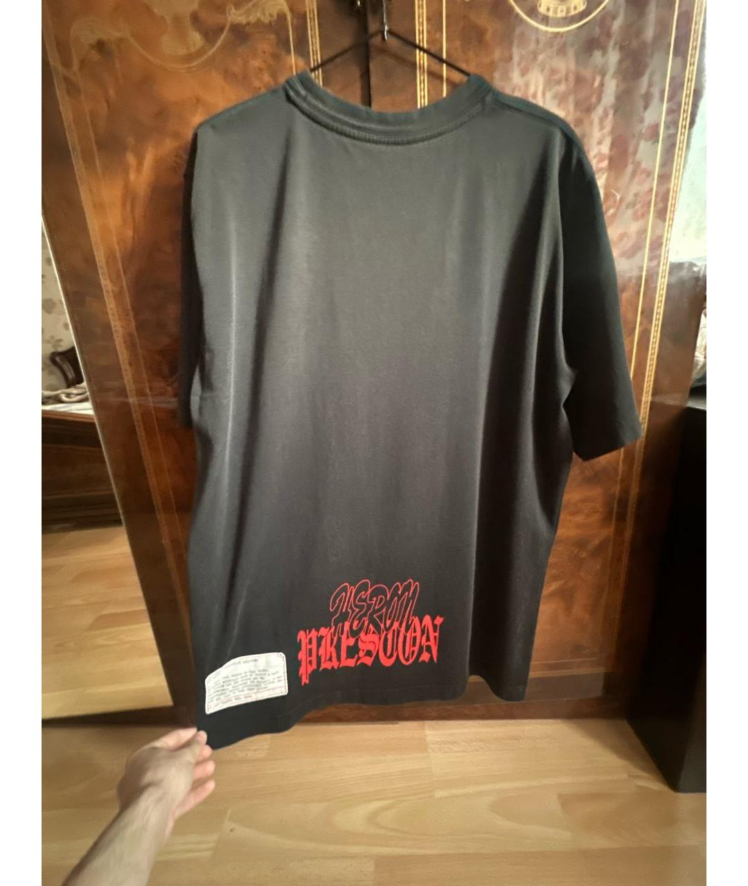 HERON PRESTON Черная хлопковая футболка, фото 2