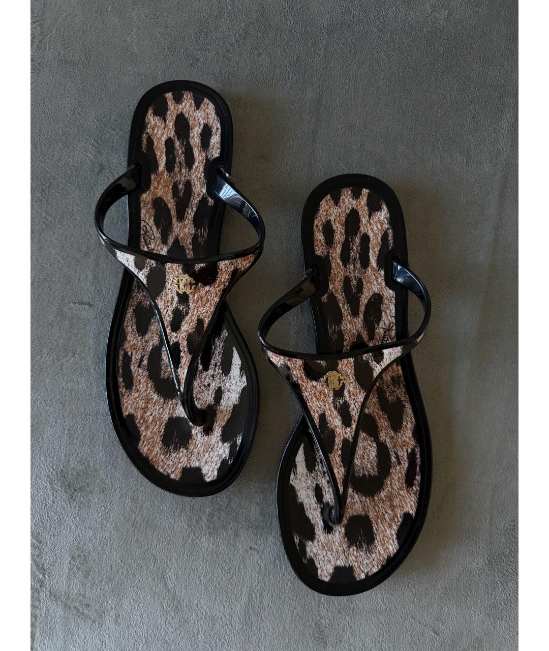 ROBERTO CAVALLI Черные шлепанцы, фото 2
