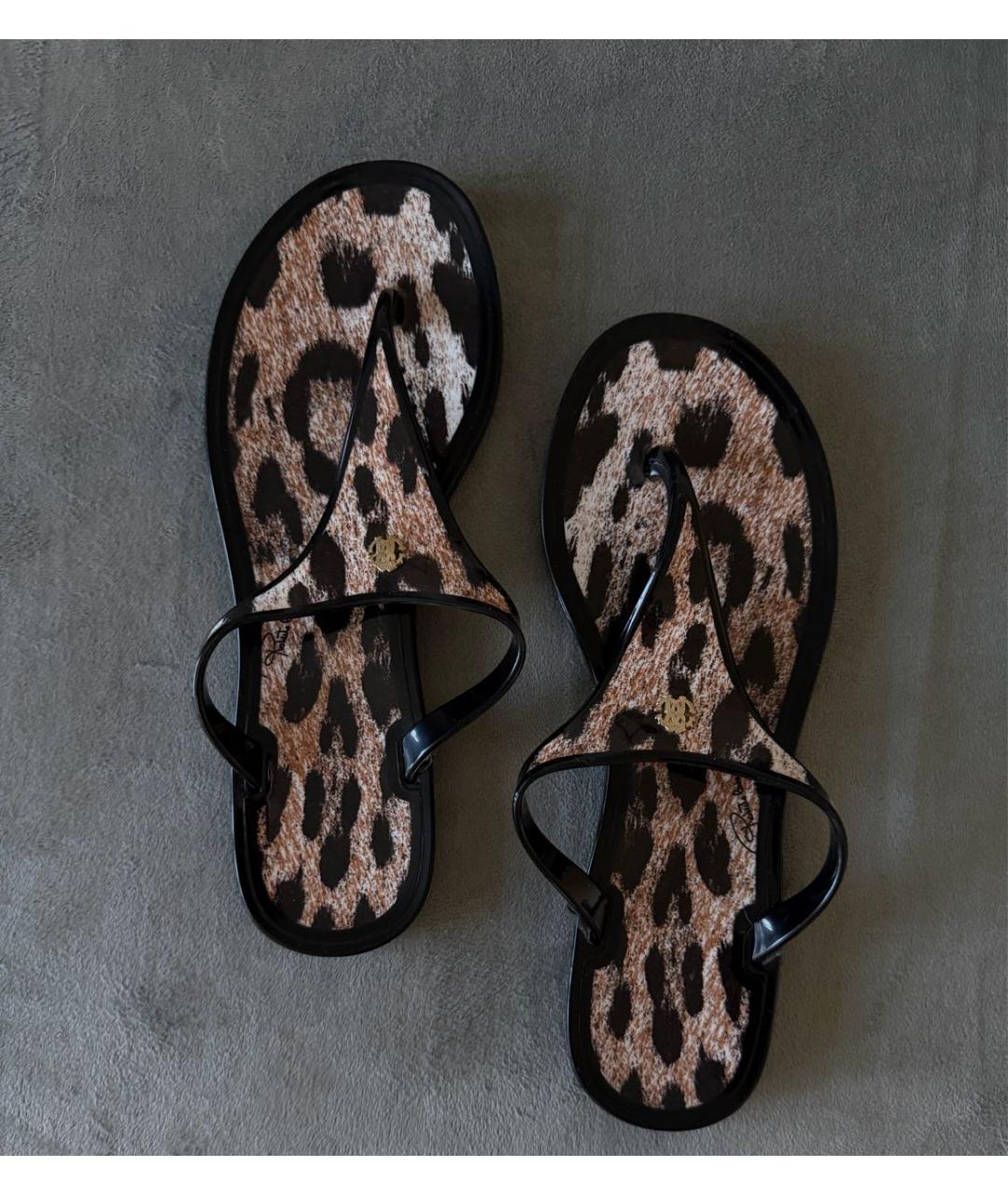 ROBERTO CAVALLI Черные шлепанцы, фото 3