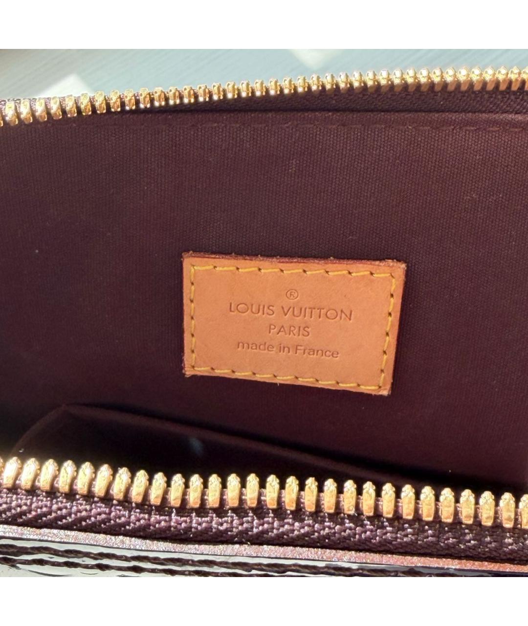 LOUIS VUITTON Бордовая сумка тоут из лакированной кожи, фото 3