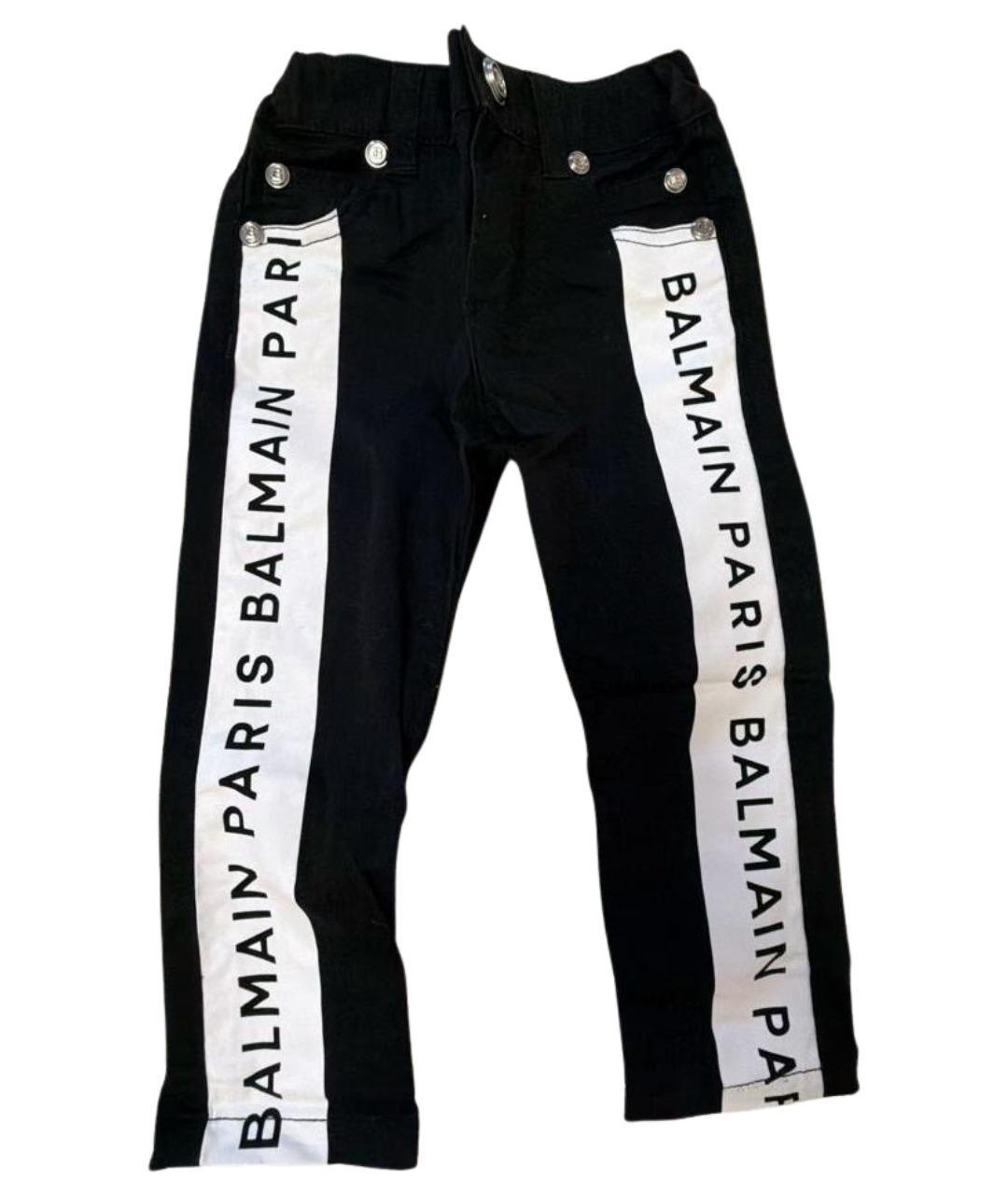 BALMAIN Черные хлопковые брюки и шорты, фото 1
