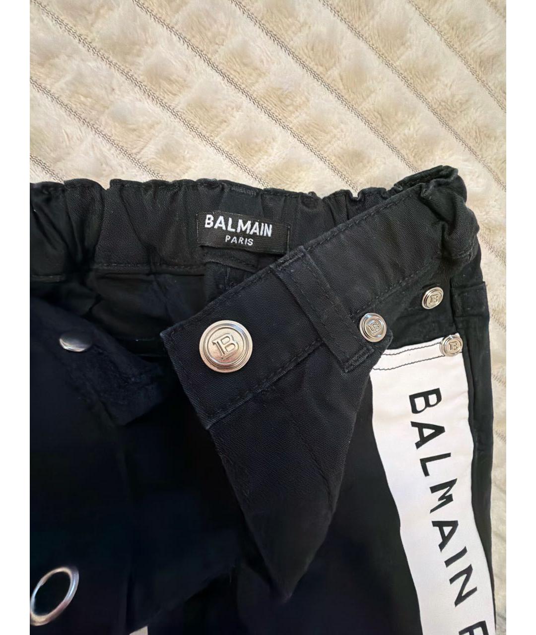 BALMAIN Черные хлопковые брюки и шорты, фото 3