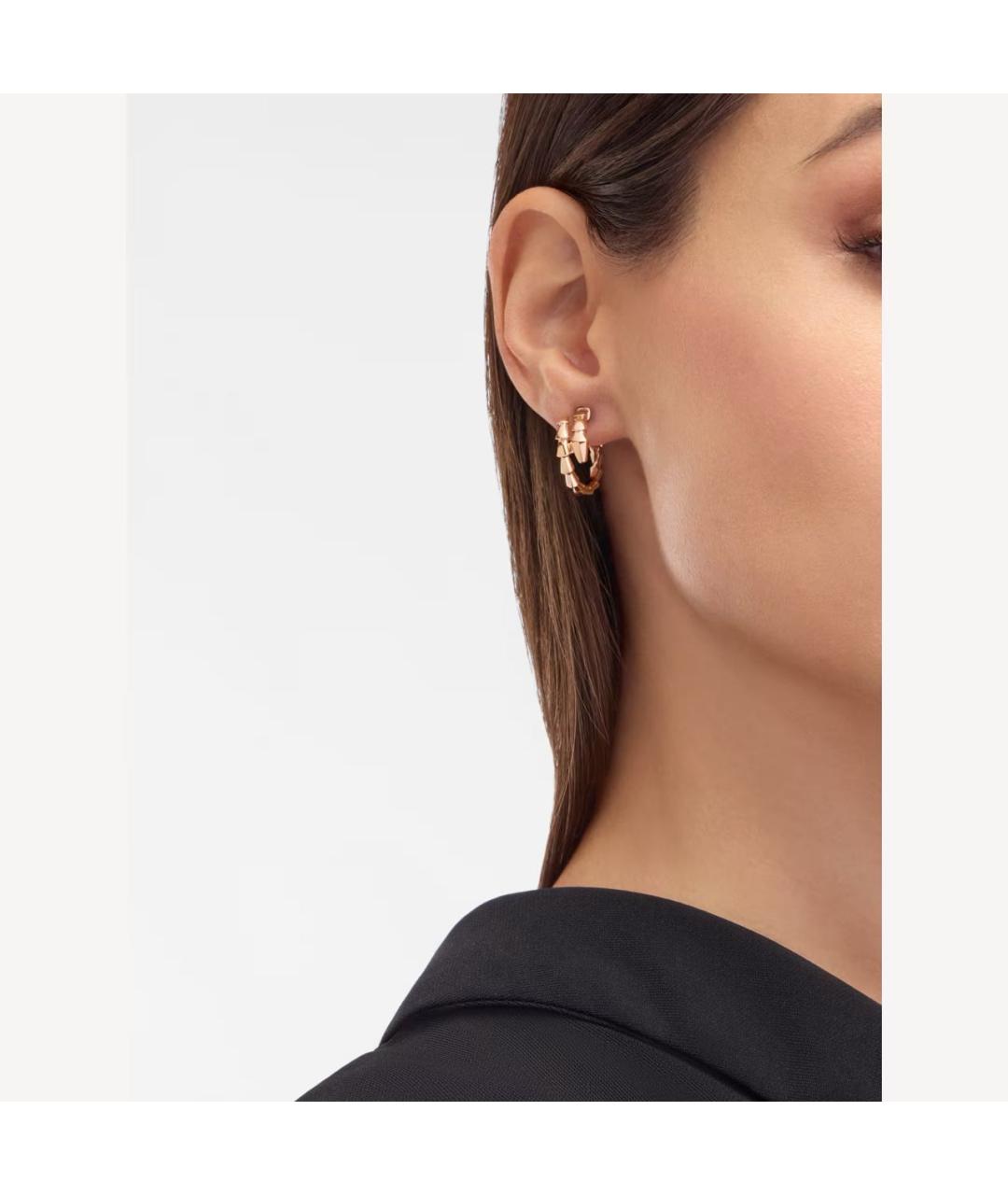 BVLGARI Золотые серьги из розового золота, фото 3
