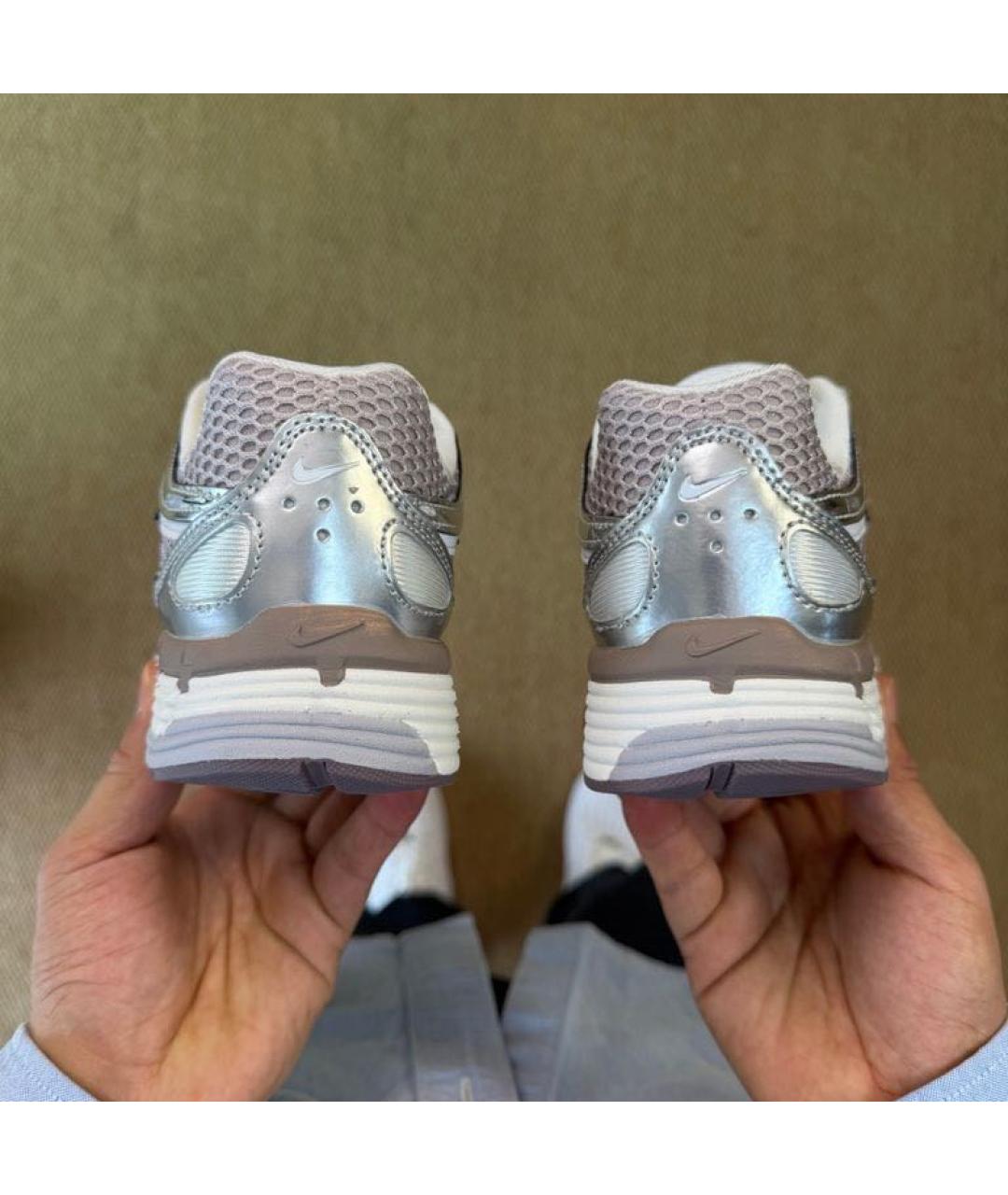 NIKE Серебряные текстильные кроссовки, фото 7