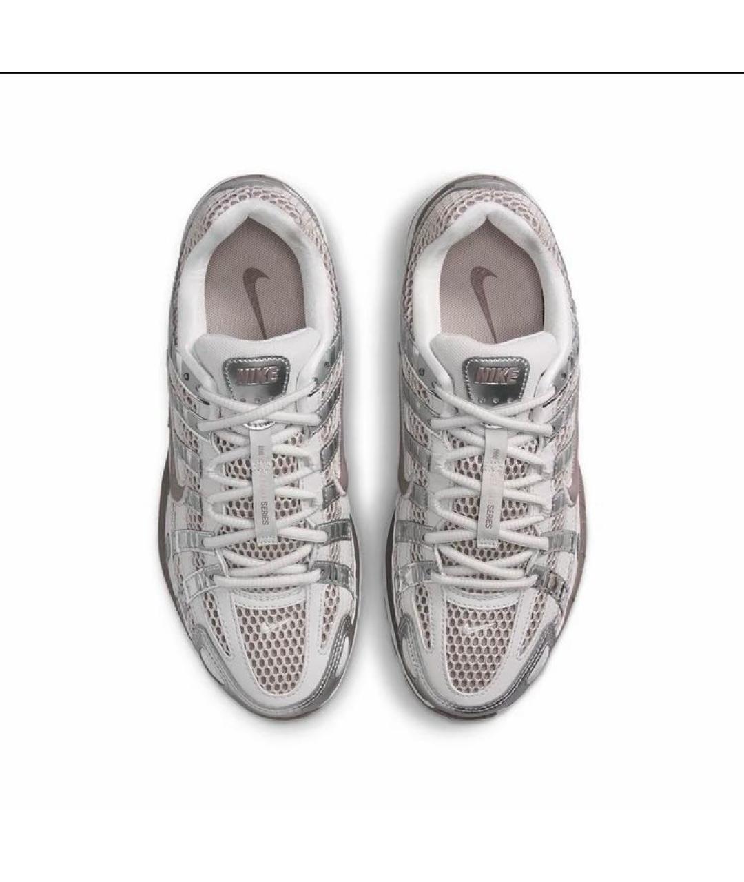 NIKE Серебряные текстильные кроссовки, фото 3
