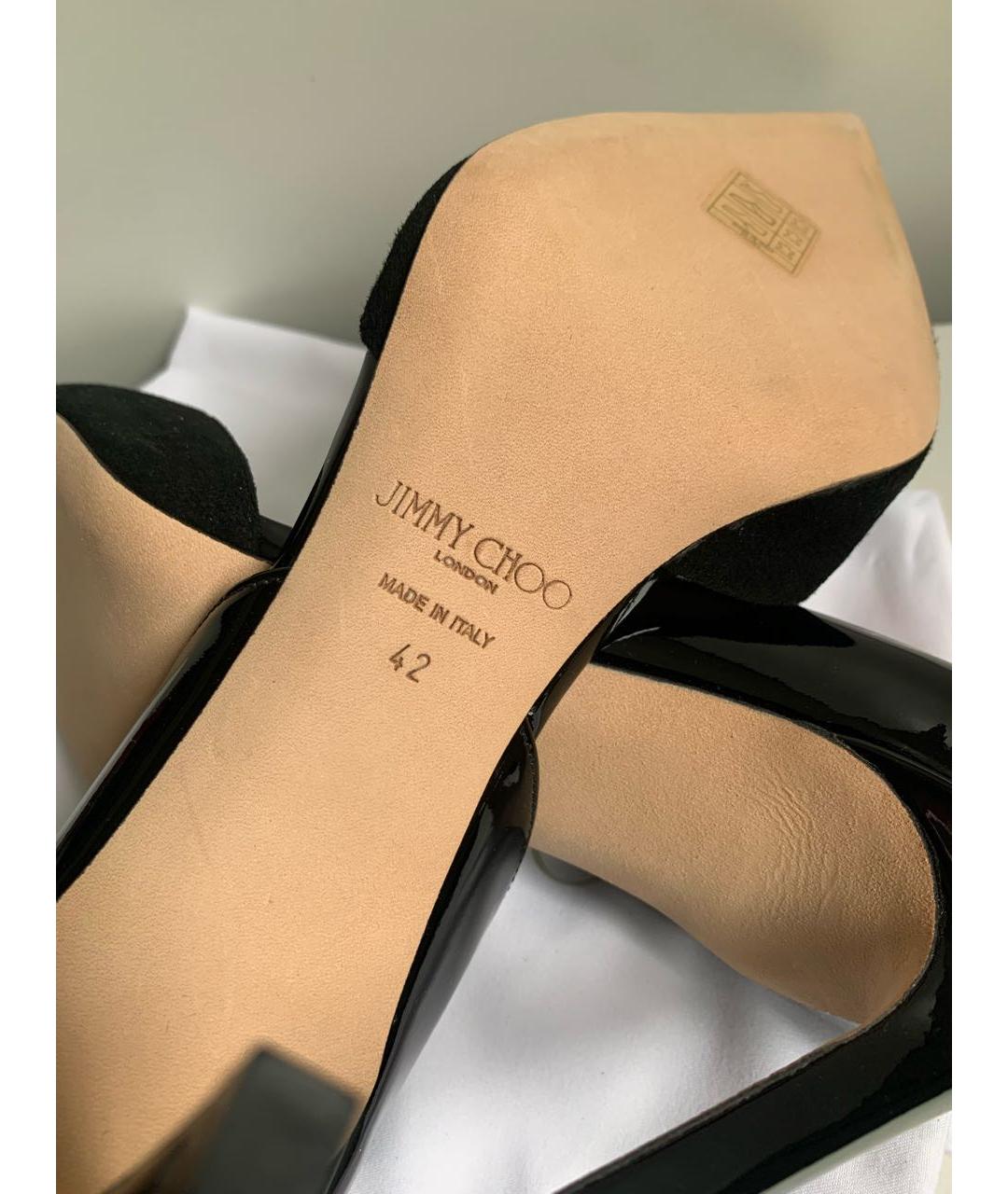 JIMMY CHOO Черные кожаные туфли, фото 5