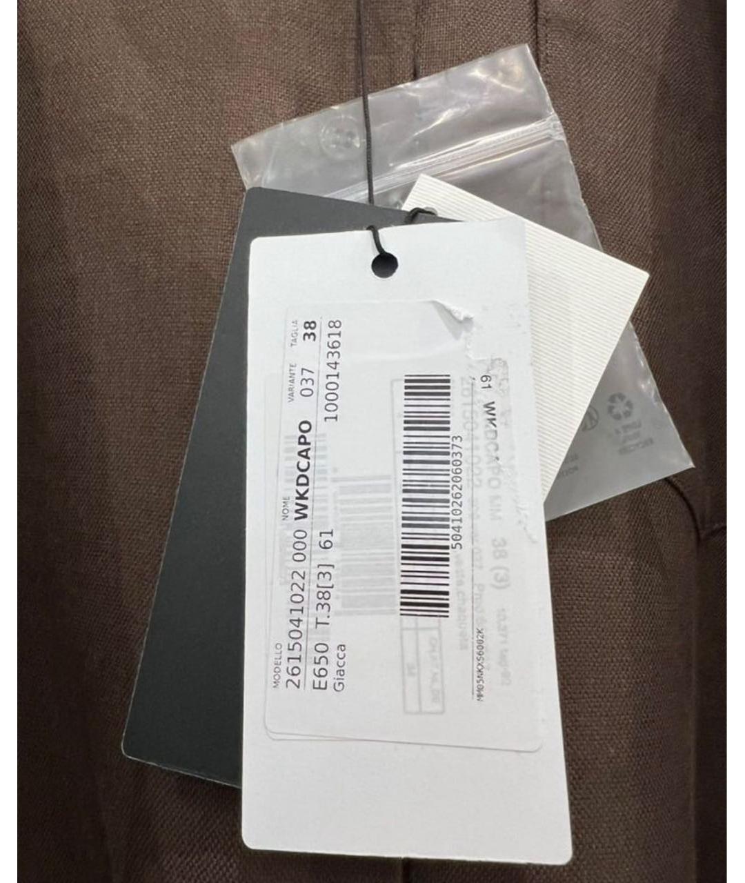 WEEKEND MAX MARA Коричневая льняная рубашка, фото 4