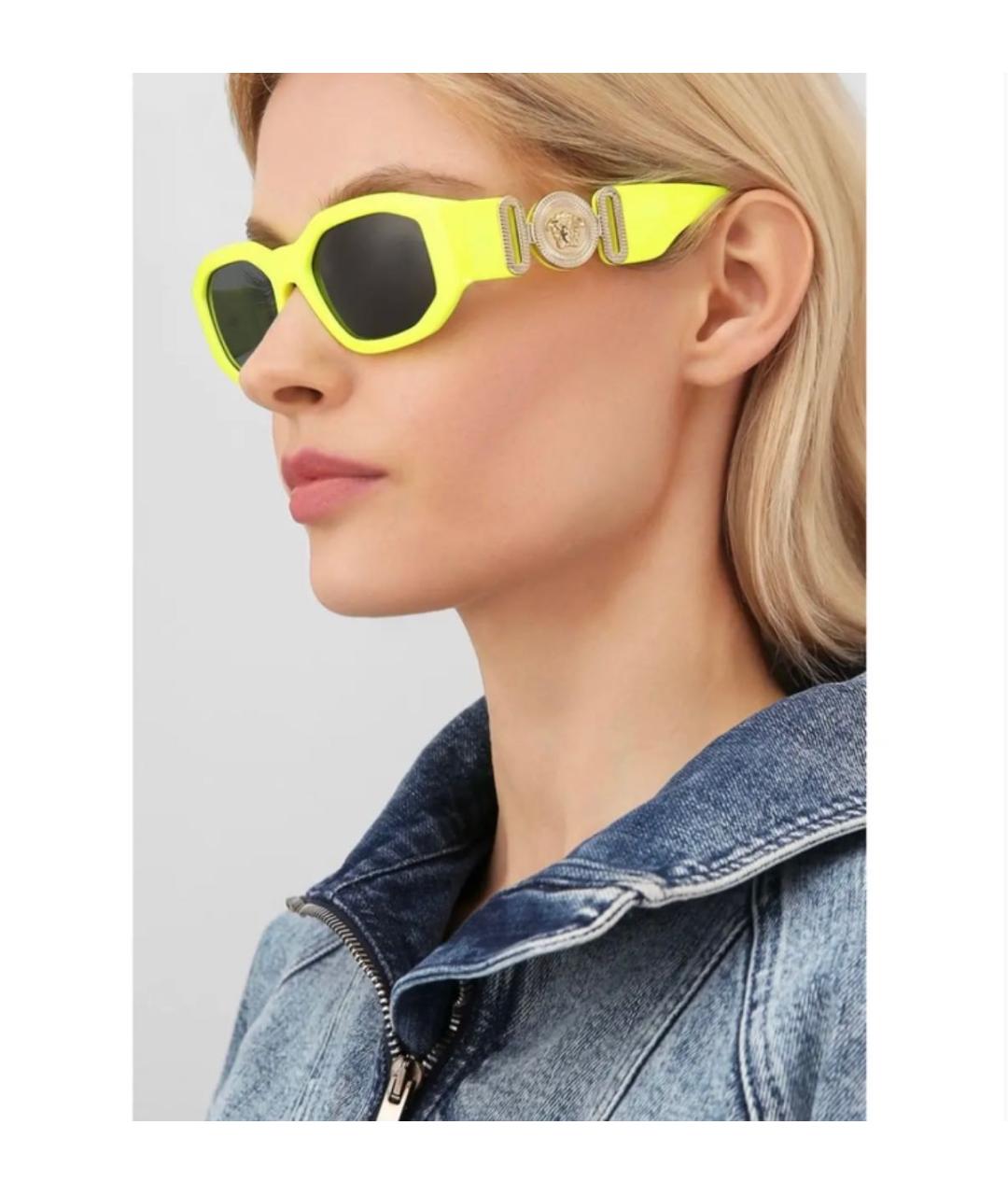 VERSACE Желтые солнцезащитные очки, фото 6