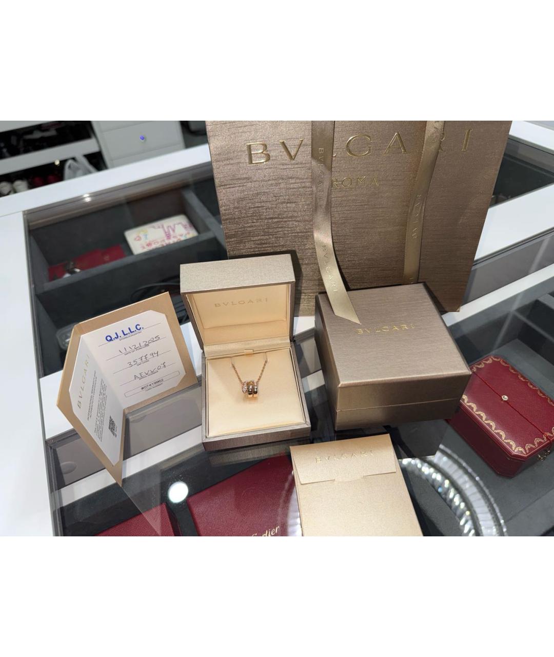 BVLGARI Золотой кулон из розового золота, фото 8